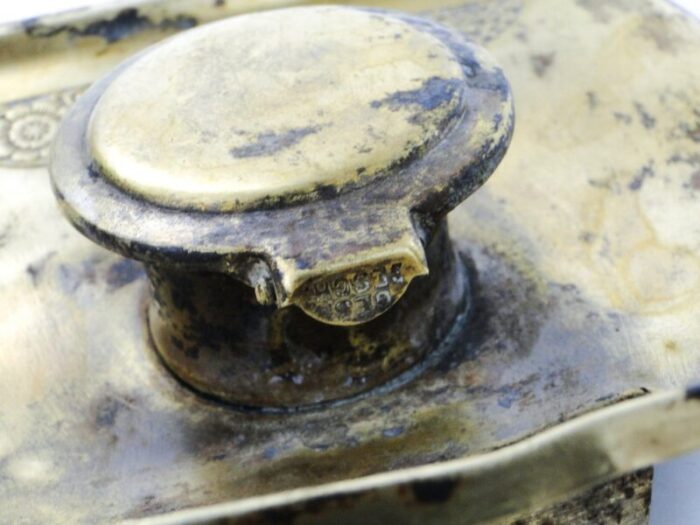 early 20th century austro hungarian brass inkwell 3