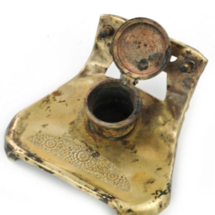 early 20th century austro hungarian brass inkwell 6