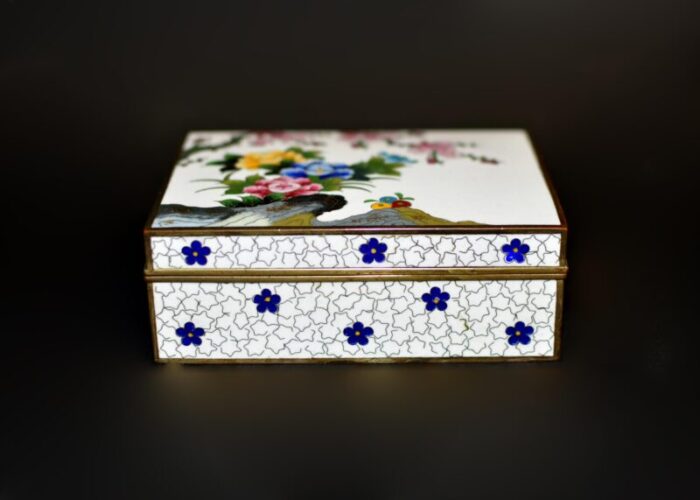 early 20th century japanese cloisonne inaba signed box meiji period 1640