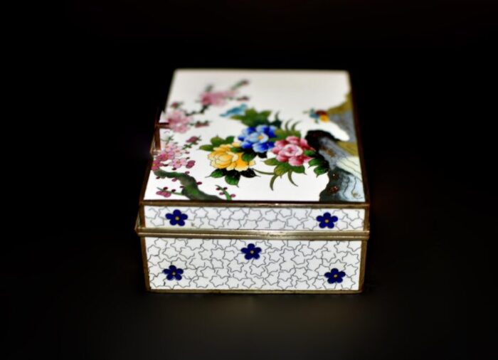 early 20th century japanese cloisonne inaba signed box meiji period 6376