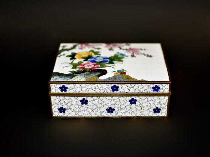 early 20th century japanese cloisonne inaba signed box meiji period 7301