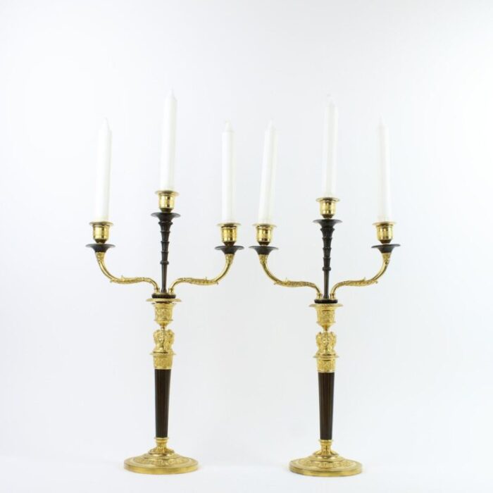 empire candleholders with caryatids a la grecque 19th century set of 2 4