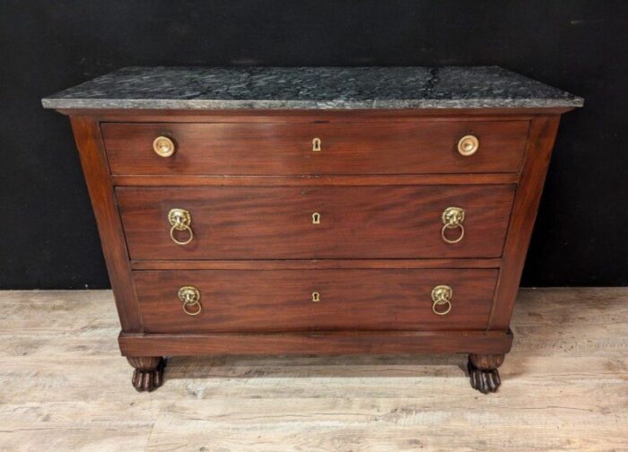 empire return egypt mahogany commode 5323