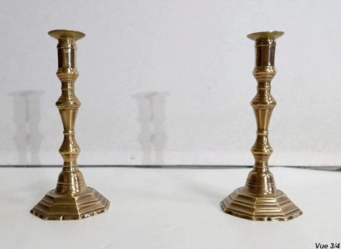 end of 19th century bronze torches set of 2 1