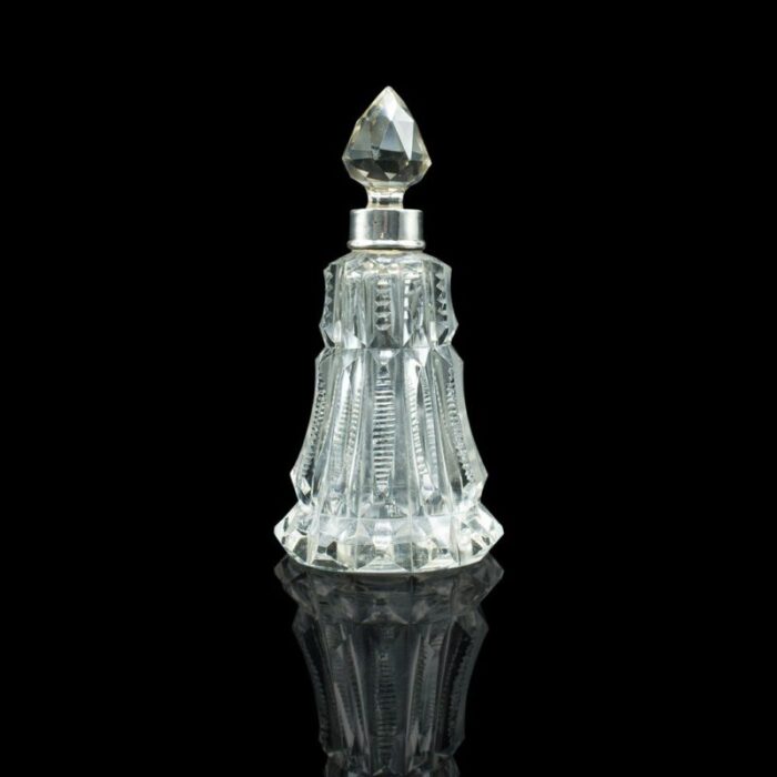 english glass and silver tipple decanter 1920s 1