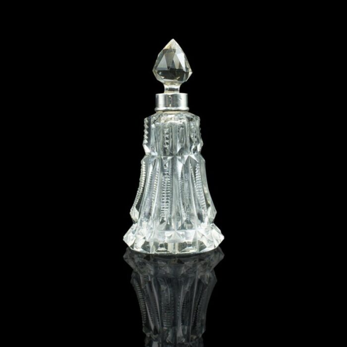 english glass and silver tipple decanter 1920s 3