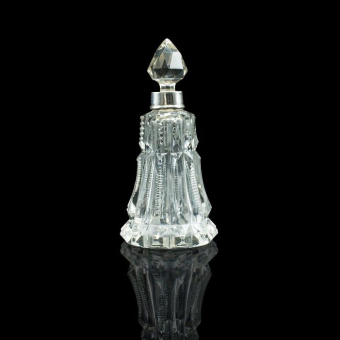 english glass and silver tipple decanter 1920s 4