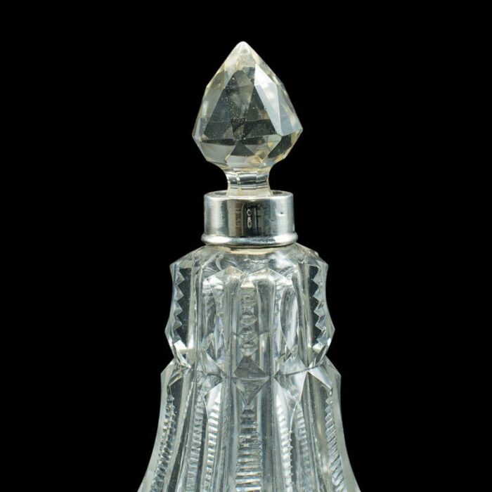 english glass and silver tipple decanter 1920s 6