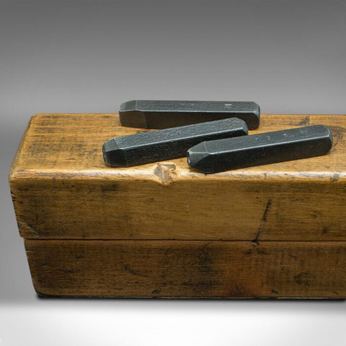 english steel engineers letter punch blocks 1890s set of 2 6