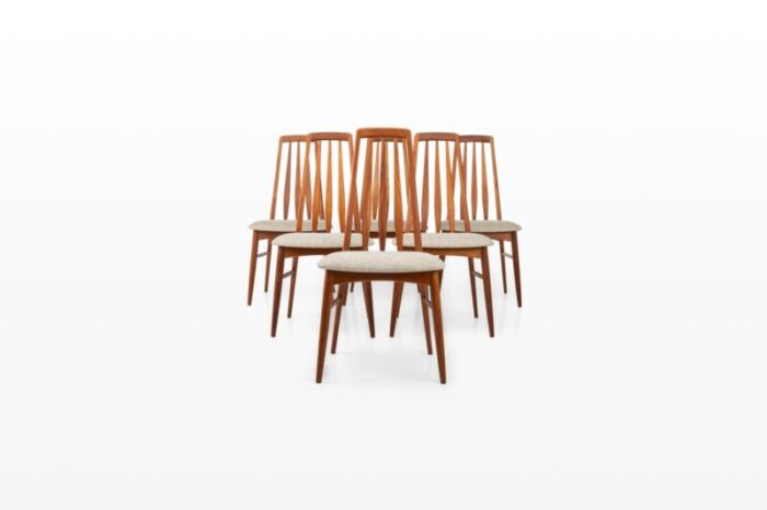 eva dining chairs by niels koefoed for koefoeds hornslet 1960s set of 6 4455