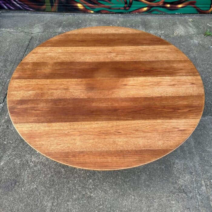 extra large tulip table with 54 round walnut top by eero saarinen for knoll 1770