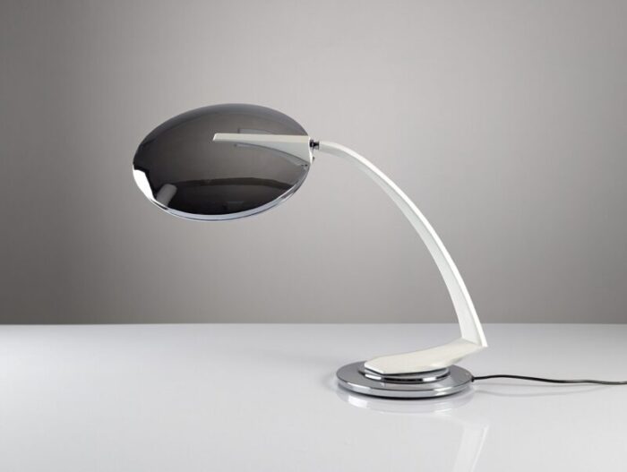 fase boomerang 2000 lamp in white and chrome 1960s 1461