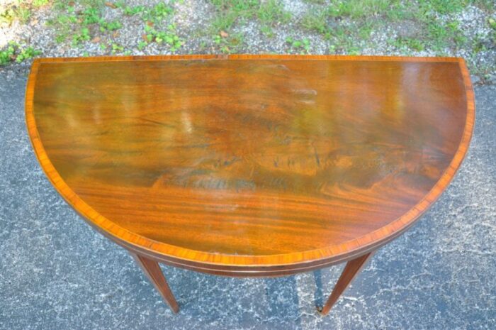 federal mahogany demilune flip top game table 1072