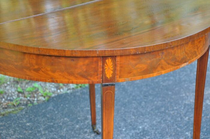 federal mahogany demilune flip top game table 4014