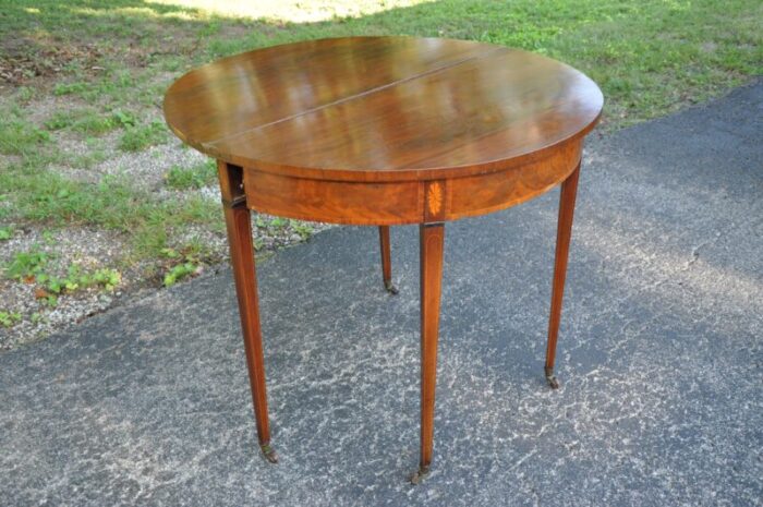 federal mahogany demilune flip top game table 7540