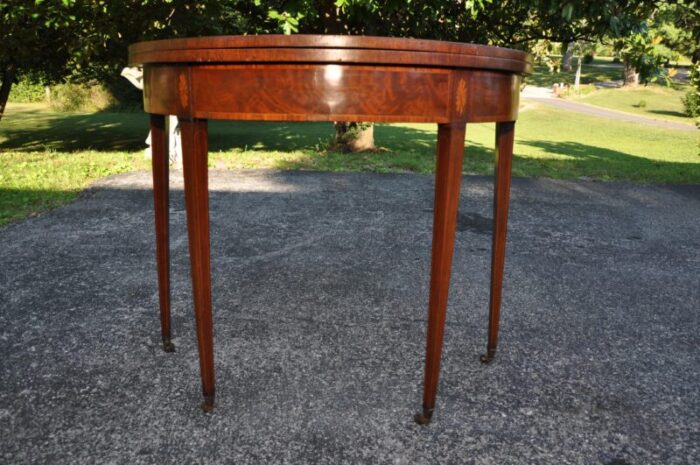 federal mahogany demilune flip top game table 8224