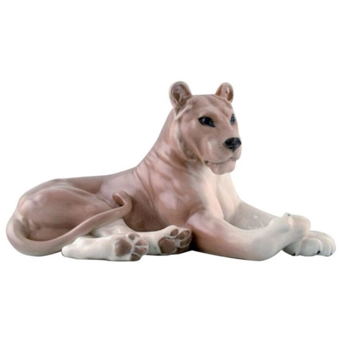 figurine in porcelain lioness figurine from royal copenhagen 1