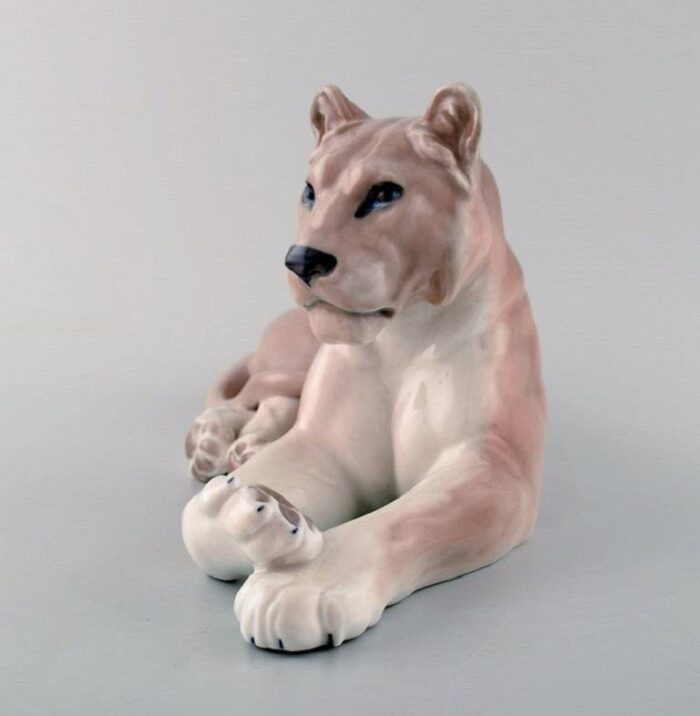 figurine in porcelain lioness figurine from royal copenhagen 2