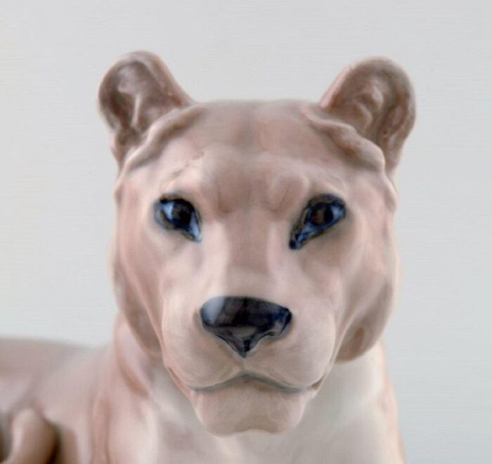 figurine in porcelain lioness figurine from royal copenhagen 4 scaled