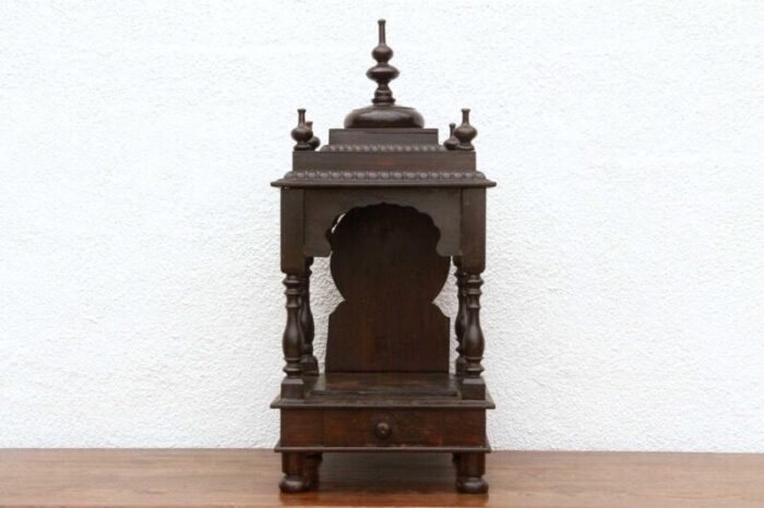 finely turned indian hardwood mandir temple 7160