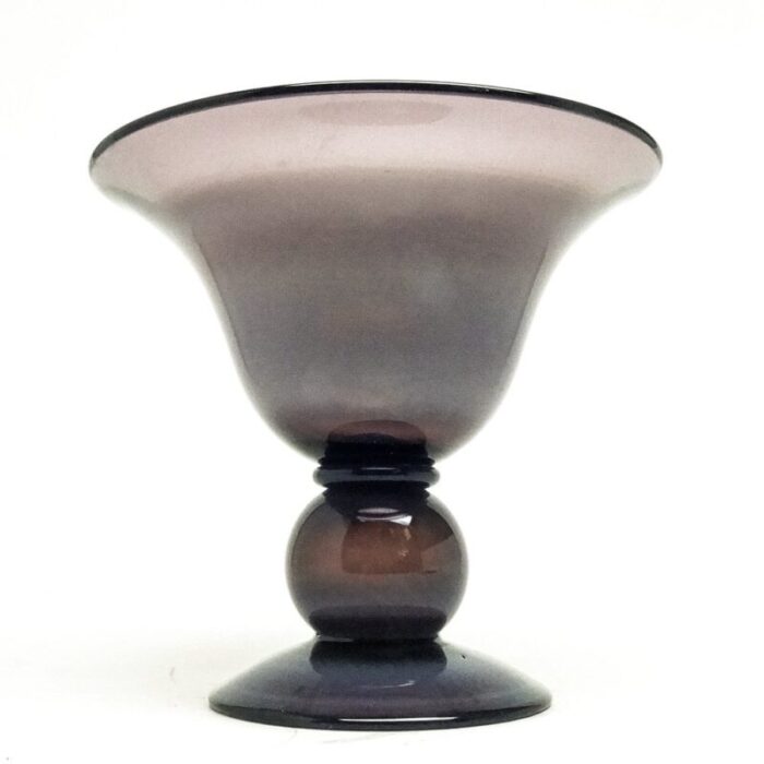 footed bowl by jerzy sluczan orkusz for krakow institute of glass poland 1970s 1