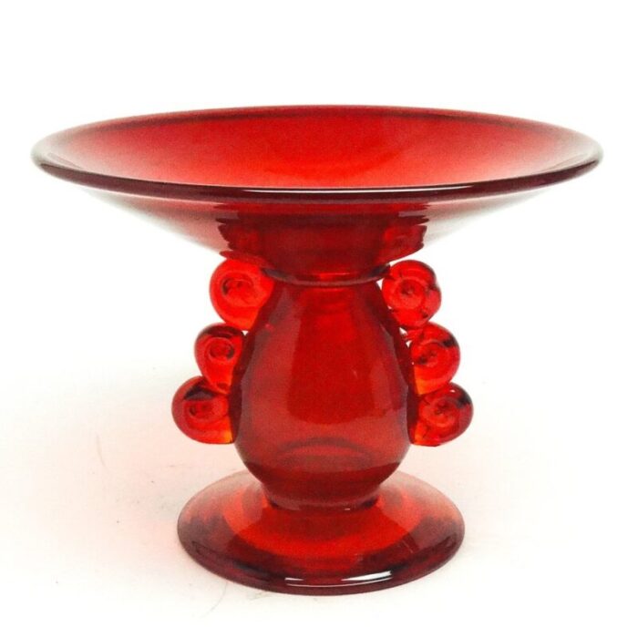 footed bowl by jerzy sluczan orkusz for krakow institute of glass poland 1970s 11