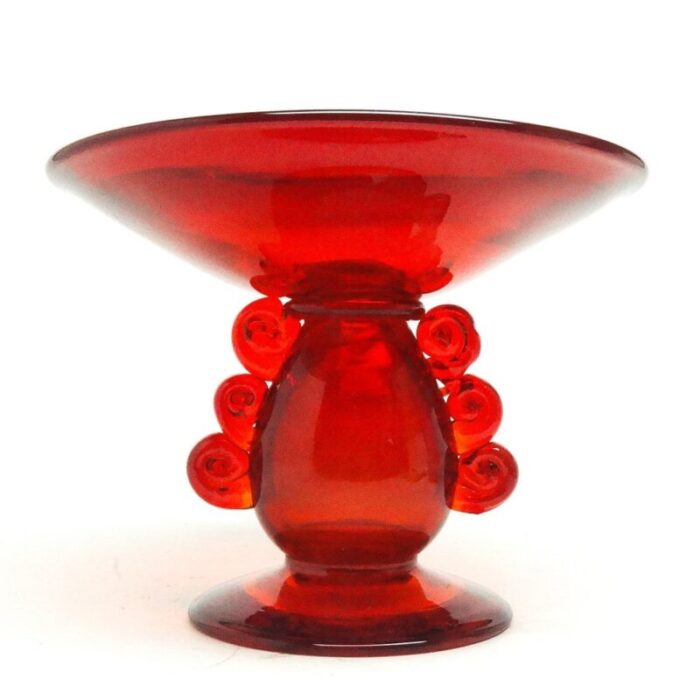 footed bowl by jerzy sluczan orkusz for krakow institute of glass poland 1970s 12