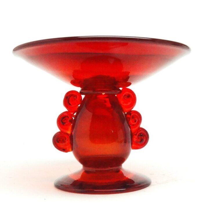 footed bowl by jerzy sluczan orkusz for krakow institute of glass poland 1970s 13