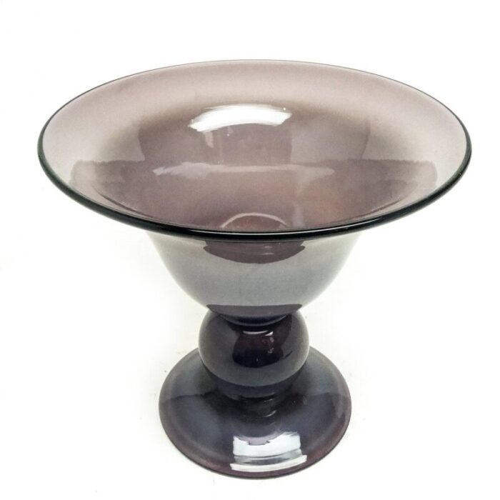 footed bowl by jerzy sluczan orkusz for krakow institute of glass poland 1970s 3