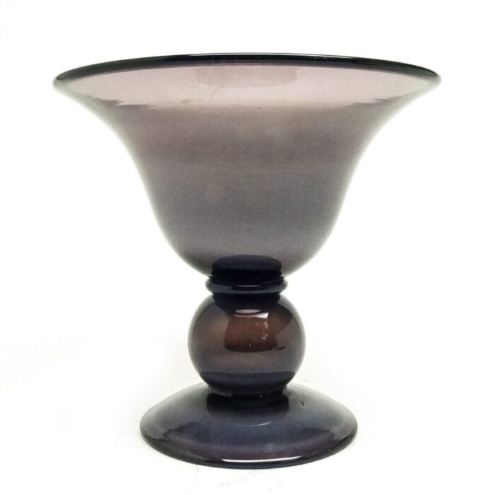 footed bowl by jerzy sluczan orkusz for krakow institute of glass poland 1970s 4