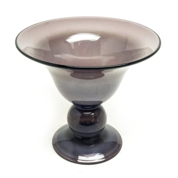 footed bowl by jerzy sluczan orkusz for krakow institute of glass poland 1970s 6