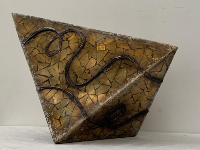 fragments of golden mirror vase 1980s 1