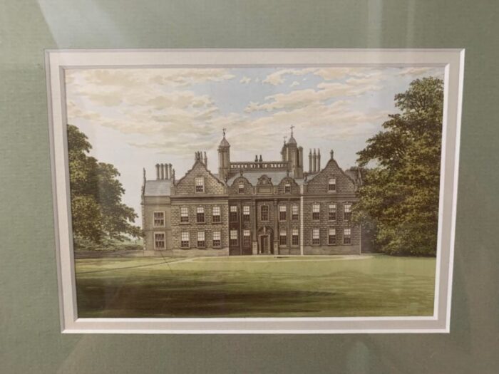 framed print of willesley hall leicestershire england 5401