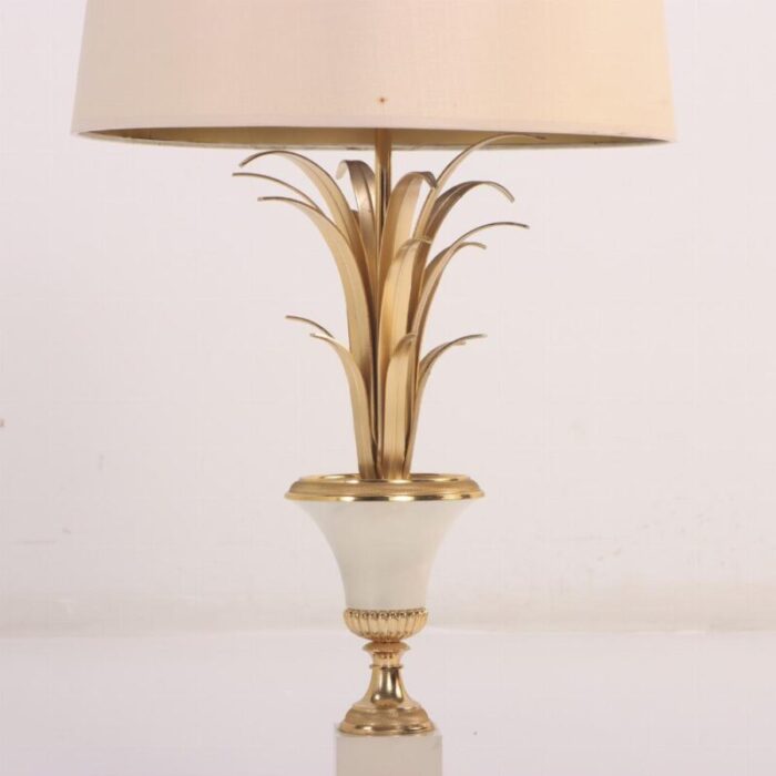 french brass and polished steel table lamp attributed to maison charles c 1950 4910