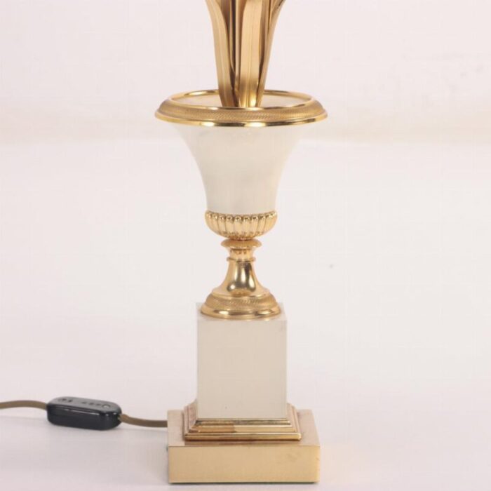 french brass and polished steel table lamp attributed to maison charles c 1950 7751