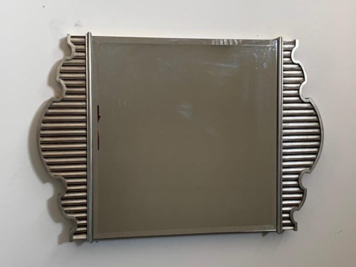 french eclecticism mirror in silver plating 1990s 5