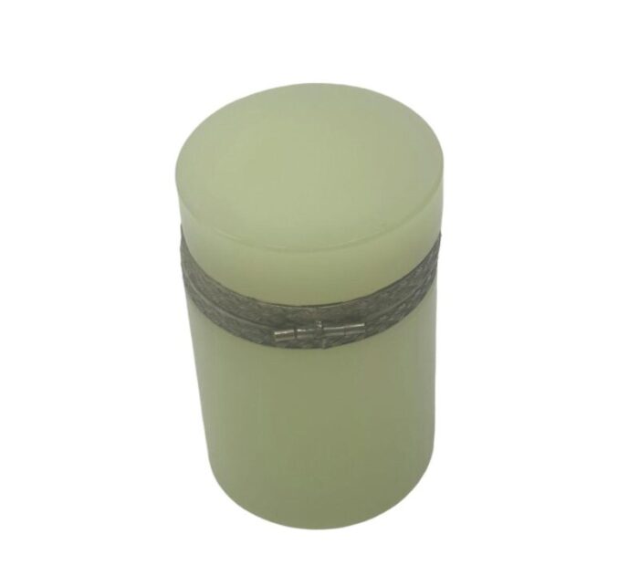 french lemon opaline cylinder shaped box 5523