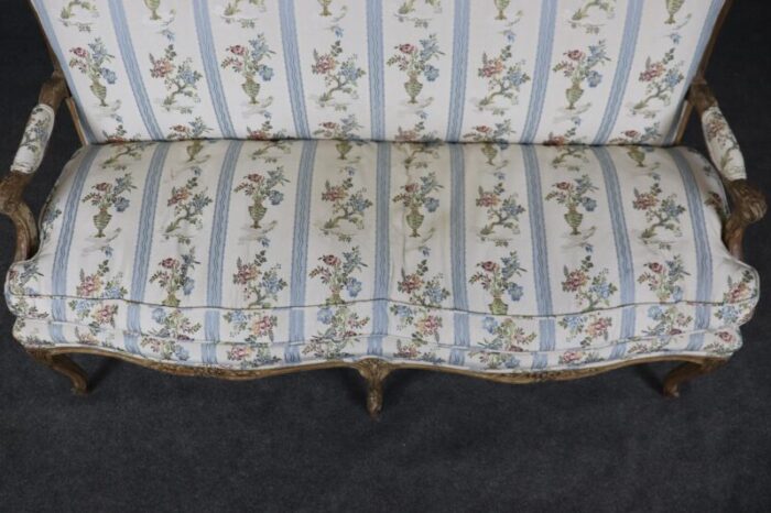 french louis xv style distressed painted settee circa 1900 1925