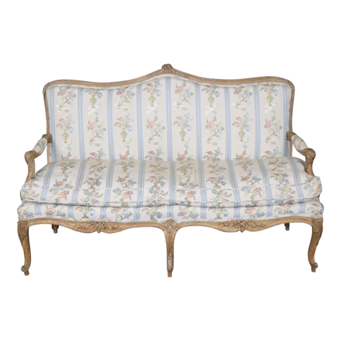 french louis xv style distressed painted settee circa 1900 1971