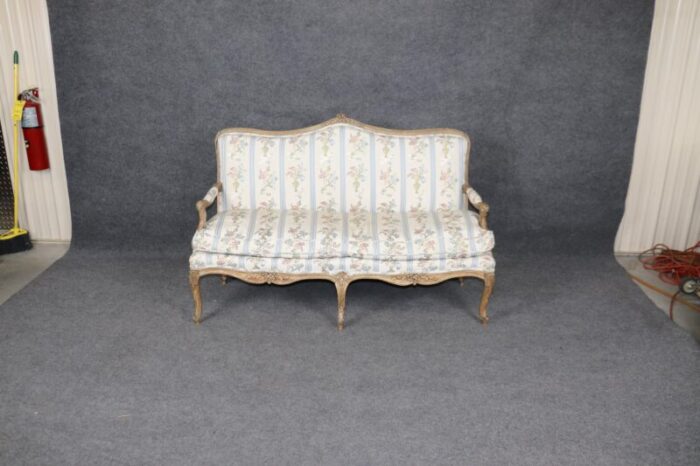 french louis xv style distressed painted settee circa 1900 7903