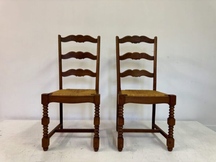 french side chairs in the style of charles dudouyt 1950s set of 2 5150