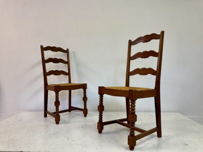 french side chairs in the style of charles dudouyt 1950s set of 2 6569