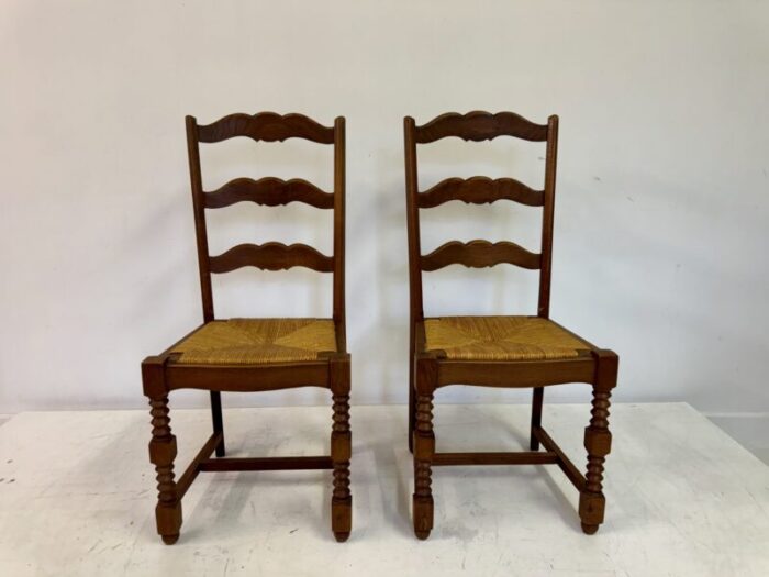 french side chairs in the style of charles dudouyt 1950s set of 2 7955