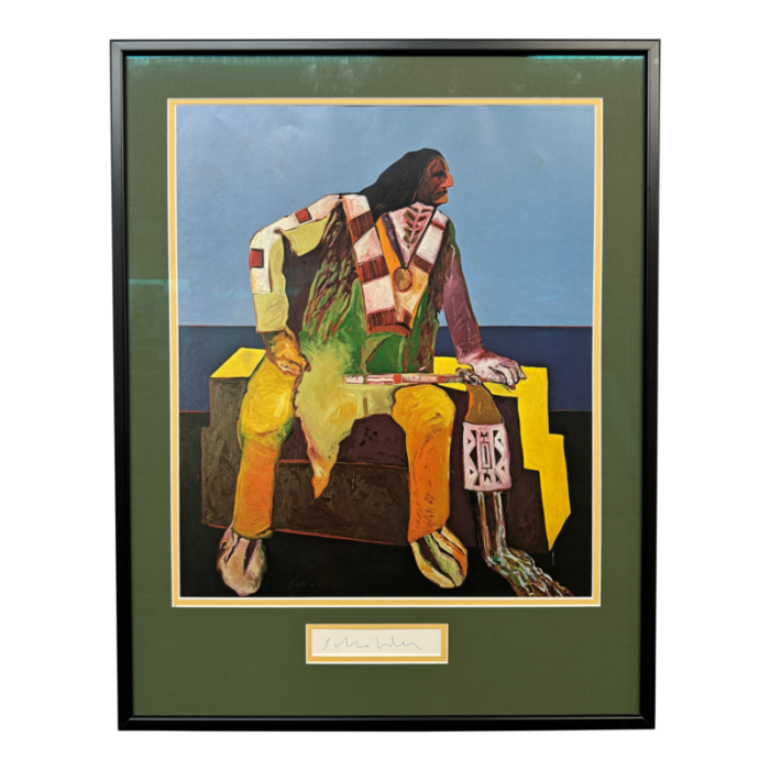 fritz scholder deco indian poster with signature 6798