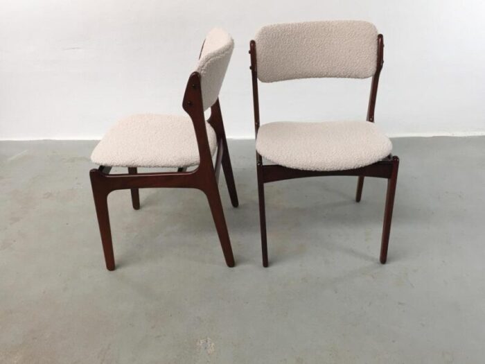 fully restored vintage rosewood dining chairs by erik buch 1960s set of 6 5355