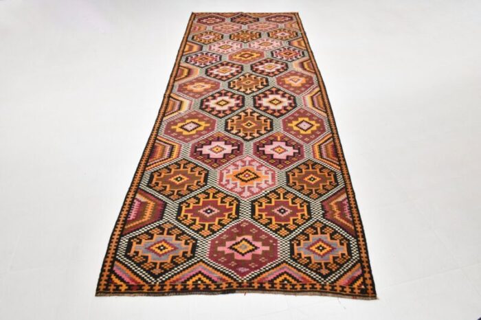 geometric pattern wool kilim rug 1964 1