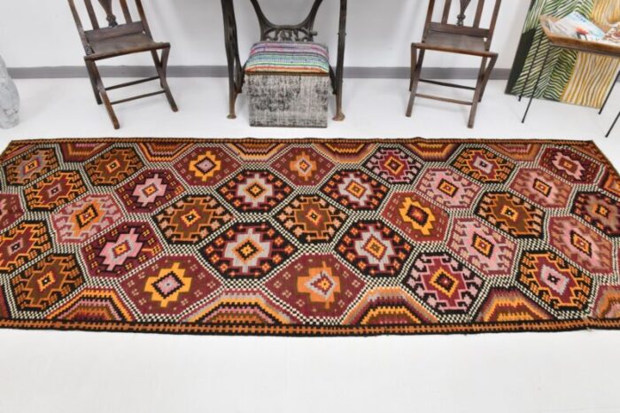 geometric pattern wool kilim rug 1964 4