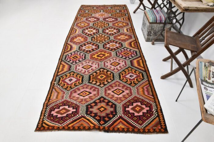 geometric pattern wool kilim rug 1964 7