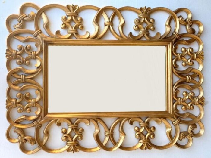 gilt gothic mantle mirror in glass gilded frame 1