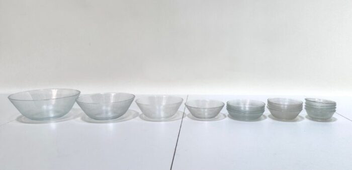 glass bowls tableware by wilhelm wagenfeld for vereinigte lausitzer glaswerke ag weiswasser germany 1950s set of 16 0464